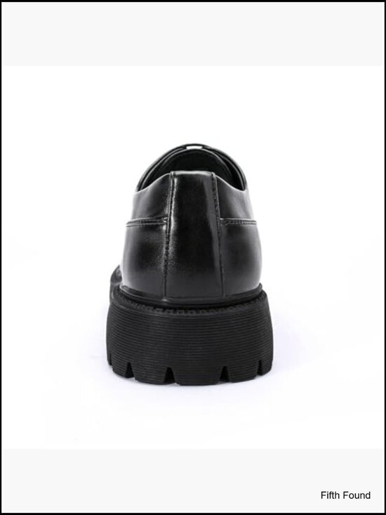 Men\'s Platform Oxford Dress Shoes Lace Up Round Toe Office Casual main image 3